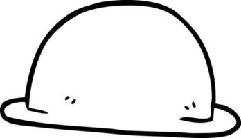 line drawing cartoon hat vector