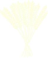 flat color illustration of a cartoon wheat vector