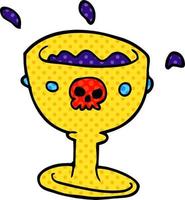 cartoon doodle goblet vector