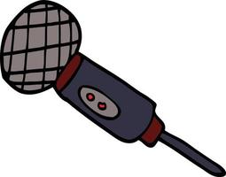 cartoon doodle microphone vector