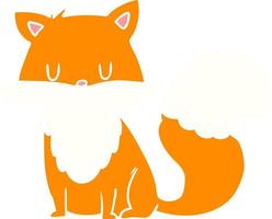 flat color style cartoon fox vector