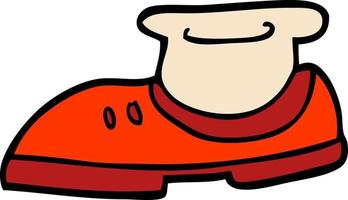 cartoon doodle of a shoe and sock vector