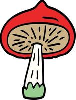 cartoon doodle mushroom vector