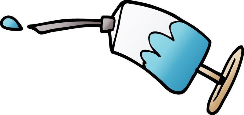 cartoon doodle vaccine injection