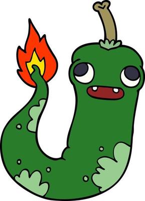 cartoon doodle hot chilly