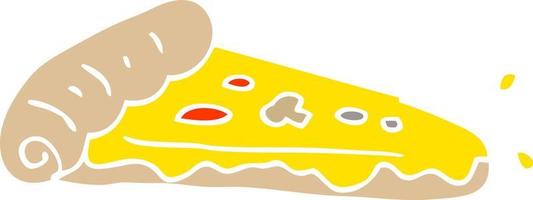 cartoon doodle pizza slice vector