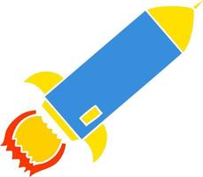 flat color style cartoon rocket vector