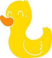 flat color style cartoon duck vector