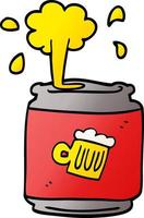 cartoon doodle of a can of beer vector