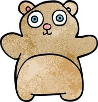 cartoon doodle teddy bear vector