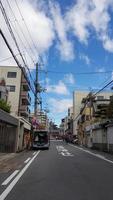 Osaka, Japan on April 10, 2019. The street situation of a residential area in Osaka which has a very calm atmosphere photo