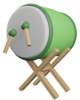 tambor de bedug de ilustración 3d png