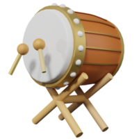 3D illustration bedug drum png