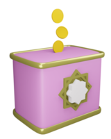 boîte de dons d'illustration 3d png