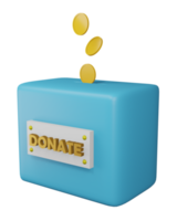 3D Illustration Donation Box png