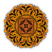 orange Blumen-Mandala png