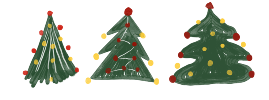 acuarela de arbol de navidad png