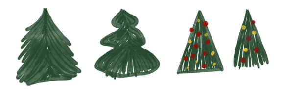 acquerello albero di natale png