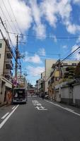 Osaka, Japan on April 10, 2019. The street situation of a residential area in Osaka which has a very calm atmosphere photo