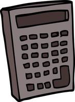 cartoon doodle of a calculator vector