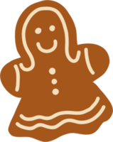 doodle freehand sketch drawing of ginger bread cookie. png