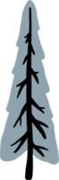 semplicità pino albero a mano libera disegno piatto design. png