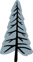 semplicità pino albero a mano libera disegno piatto design. png