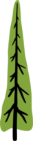 eenvoud pijnboom boom uit de vrije hand tekening vlak ontwerp. png