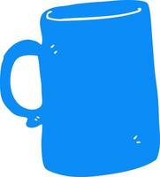 flat color style cartoon mug vector