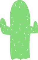 cactus de dibujos animados de estilo de color plano vector