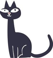 cartoon doodle cat vector