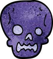 cartoon doodle halloween skull vector