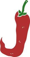 cartoon doodle red hot chilli pepper vector