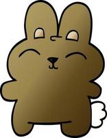 happy cartoon doodle rabbit vector