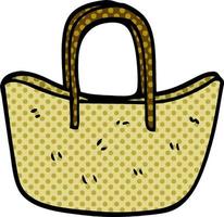 cartoon doodle woven basket vector