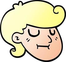 cartoon doodle happy blond boy vector