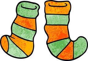 cartoon doodle socks vector