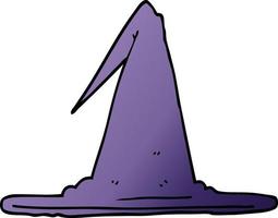 cartoon doodle witch hat vector