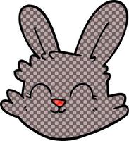 cartoon doodle happy rabbit vector