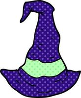 cartoon doodle witch hat vector