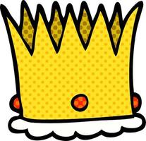 cartoon doodle royal crown vector