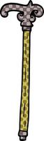 cartoon doodle walking stick vector