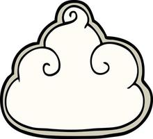 cartoon doodle cloud symbol vector