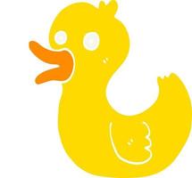 flat color style cartoon quacking duck vector