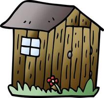 cartoon doodle wood shed vector