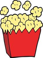 cartoon doodle cinema popcorn vector