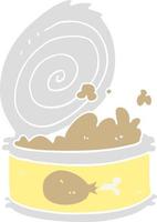 flat color style cartoon canned food vector