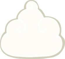 cartoon doodle cloud symbol vector