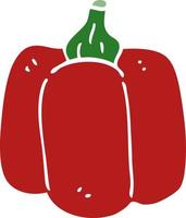 cartoon doodle organic pepper vector