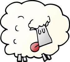 cartoon doodle funny sheep vector